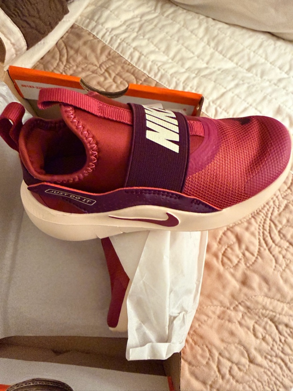 Nike Kids Slip-On Sneaker in Raspberry and Purple